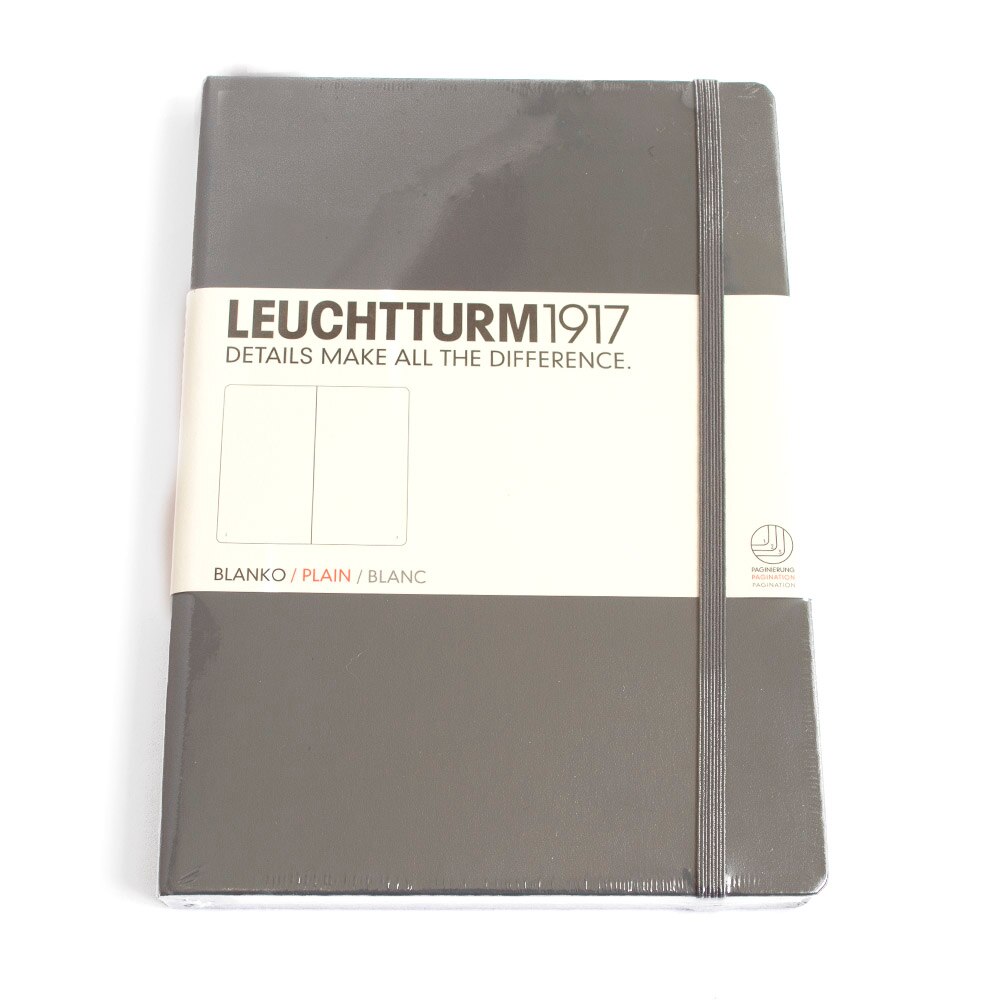 Leuchtturm, Medium, A5, Hardcover, Plain, Anthracite